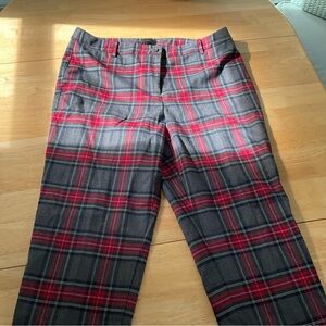 Womens Talbots curvy plaid pants 14
